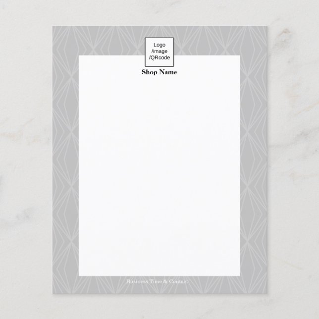 Moderne Geometrie Grau Schwarz Flyer (Vorne)