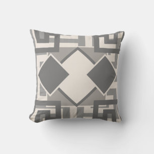 Moderne Geometrie Gray & Beige Kissen