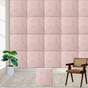 Moderne Geometrie mit Abstraktem Rosa Fliese