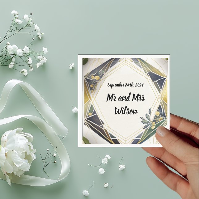 Moderne Geometrie mit kleinen Blume Napkins Serviette (Von Creator hochgeladen)
