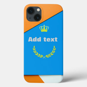 Moderne Geometrie mit symbolisch blau und orange E Case-Mate iPhone Hülle