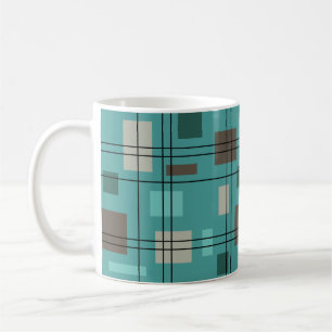 Moderne Geometrie Mitte des Jahrhunderts 8 Kaffeetasse