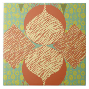 Moderne Geometrie Mitte des Jahrhunderts Fliese