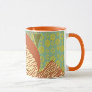 Moderne Geometrie Mitte des Jahrhunderts Tasse
