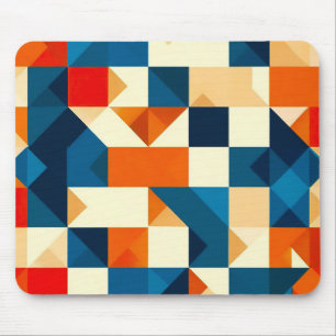 🟦 Moderne Geometrie-Schreibtischmatte für kreativ Mousepad
