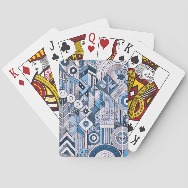 Moderne Geometrie Spielkarten (Rückseite)