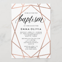 Moderne Geometrie zur weißen Taufe