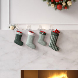 Moderne geometrisch blaue Weihnachtsbaumgrafik Kleiner Weihnachtsstrumpf