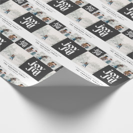 Moderne geometrisch fröhliche Typografie Foto Weih Geschenkpapier