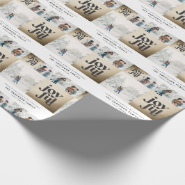 Moderne geometrisch fröhliche Typografie Gold Weih Geschenkpapier