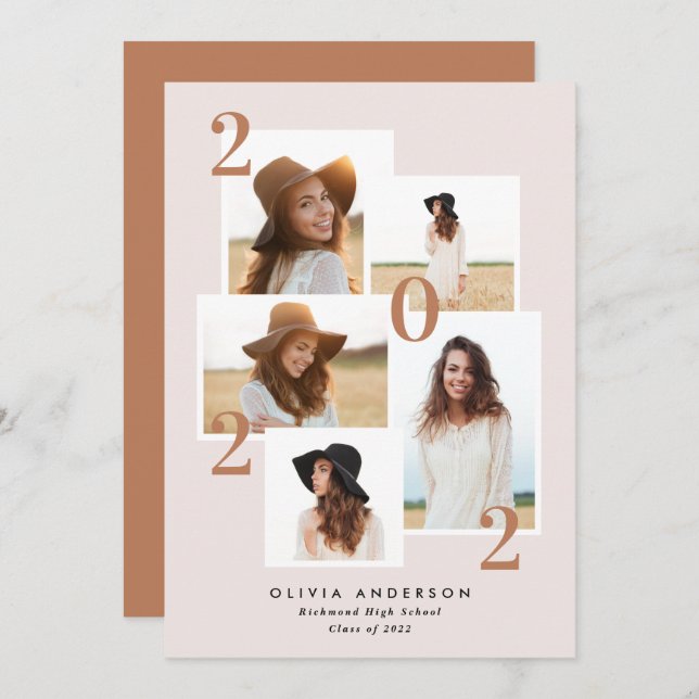 Moderne, geometrisch geometrische Terrakotta mit m Ankündigung (Vorne/Hinten)