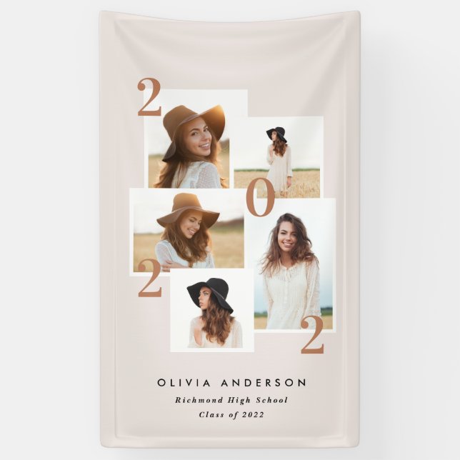 Moderne, geometrisch geometrische Terrakotta mit m Banner (Vertikal)