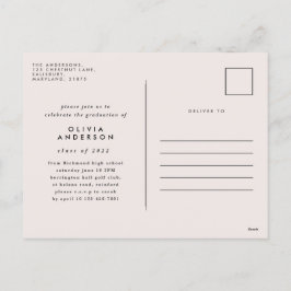 Moderne, geometrisch geometrische Terrakotta mit m Feiertagspostkarte