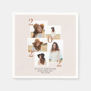 Moderne, geometrisch geometrische Terrakotta mit m Serviette