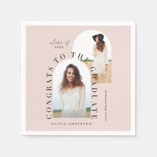 Moderne geometrische Abschluss mit mehreren Fotos Serviette