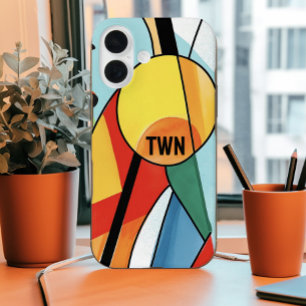 Moderne geometrische Abstrakt-Bright-Farben iPhone 16 Hülle