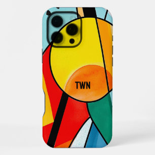 Moderne geometrische Abstrakt-Bright-Farben iPhone 16 Pro Max Hülle