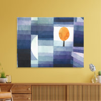 Moderne geometrische abstrakte blaue Orange Klee