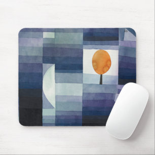 Moderne geometrische abstrakte blaue Orange Klee Mousepad