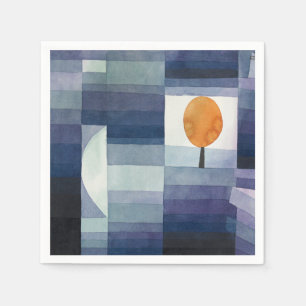 Moderne geometrische abstrakte blaue Orange Klee Serviette