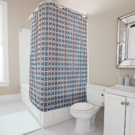Moderne geometrische abstrakte Mosaikmuster 1298 Duschvorhang