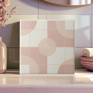 Moderne geometrische abstrakte Pat#10 Roségold ID1 Fliese
