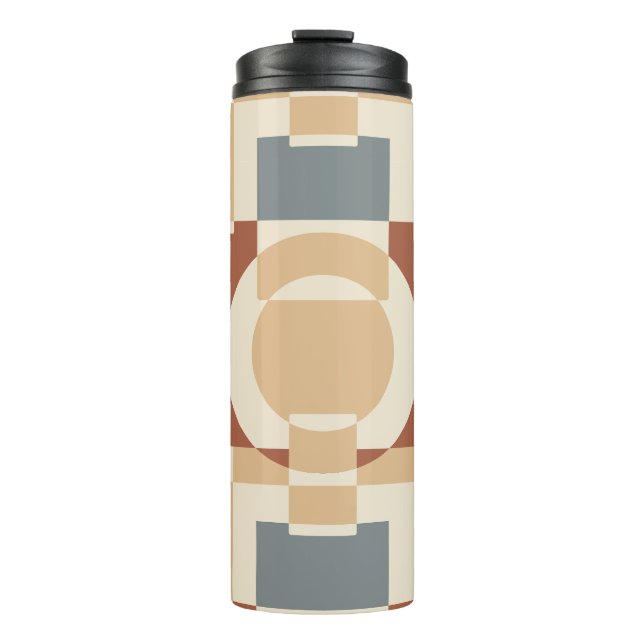 Moderne geometrische Abstraktion der Mitte des Jah Thermosbecher (Vorderseite)