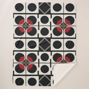 Moderne geometrische Abstraktion mit Kreisen Sherpadecke