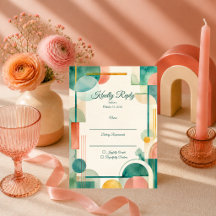 Moderne geometrische Aquarell-Hochzeit