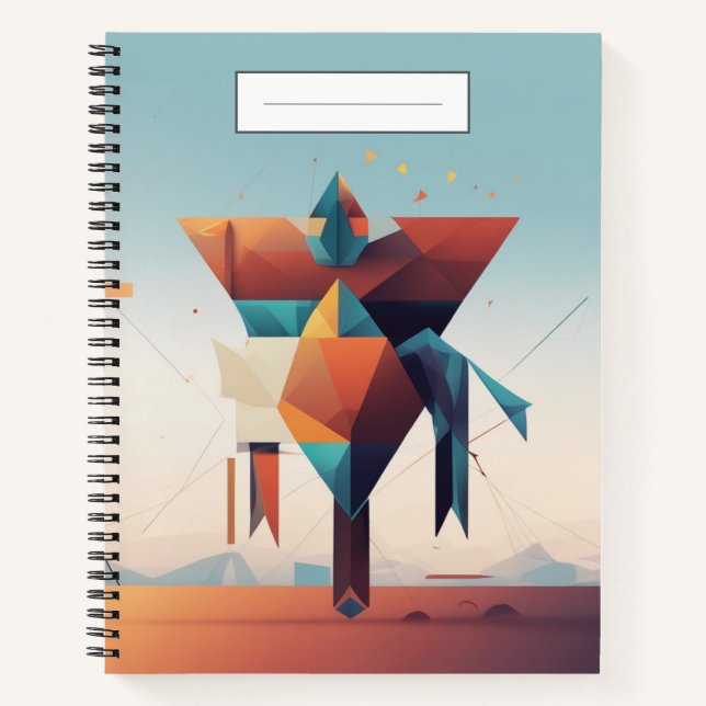 Moderne geometrische Architektur Einzigartige Kuns Notizbuch (Vorderseite)