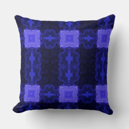 Moderne geometrische Art Saphiire Blue Navy Pillow Kissen