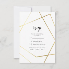 Moderne geometrische Auswahl an Hochzeitsmahlzeite RSVP Karte