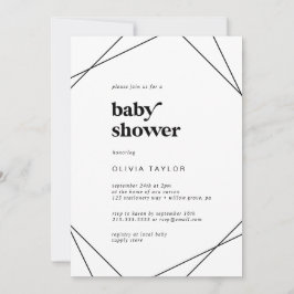 Moderne geometrische Babydusche Einladung