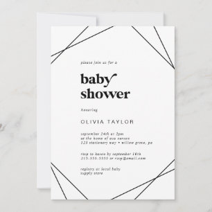 Moderne geometrische Babydusche Einladung