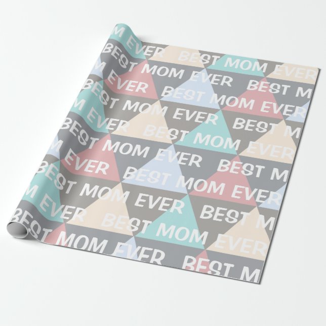 Moderne geometrische beste Mama je Geschenkpapier (Ungerollt)