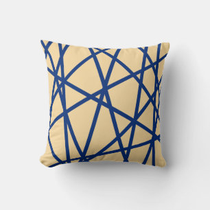 Moderne geometrische blaue Pastell-Rosa-Linien abs Kissen