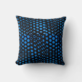 Moderne geometrische blaue Punktmuster  Kissen