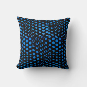 Moderne geometrische blaue Punktmuster Kissen