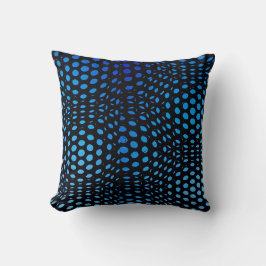 Moderne geometrische blaue Punktmuster  Kissen