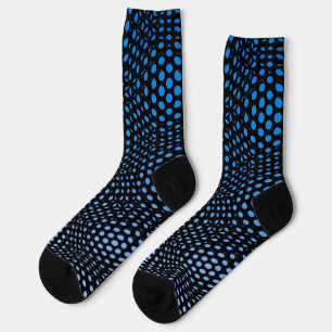 Moderne geometrische blaue Punktmuster-Socken Socken