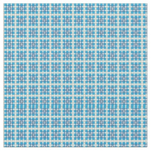 Moderne geometrische blaue SEA-Quadrate-Muster Stoff