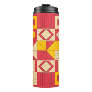 Moderne geometrische Blockmuster-Design Thermosbecher
