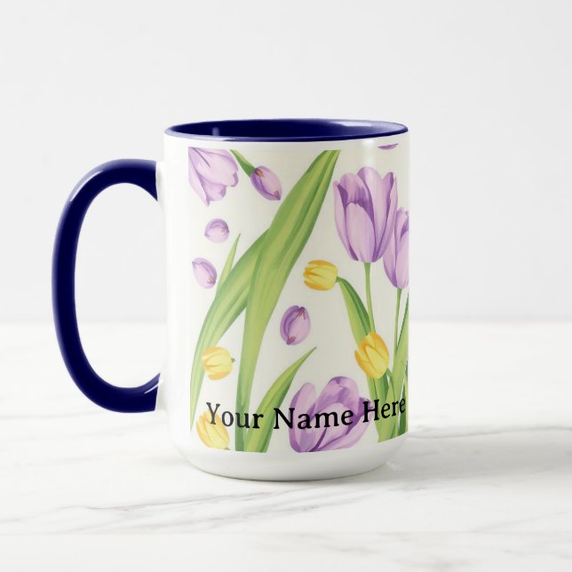 Moderne geometrische Blume Kunst IWD 2026 Tasse (Links)