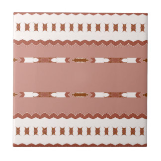 Moderne geometrische braune Terrakotta-Muster Fliese