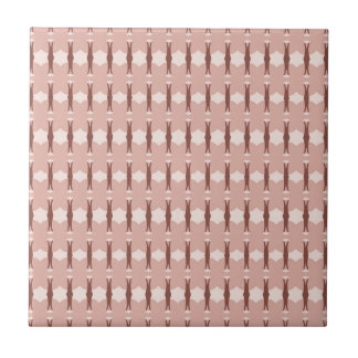 Moderne geometrische braune Terrakotta-Muster Fliese
