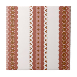 Moderne geometrische braune Terrakotta-Muster Fliese