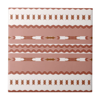 Moderne geometrische braune Terrakotta-Muster Fliese