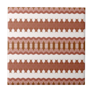 Moderne geometrische braune Terrakotta-Muster Fliese