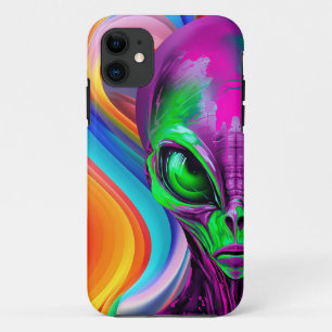 Moderne geometrische bunte Aliens Case-Mate iPhone Hülle