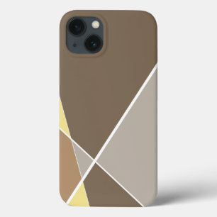 Moderne geometrische Criss Querlinien Latte Fall iPhone 13 Hülle